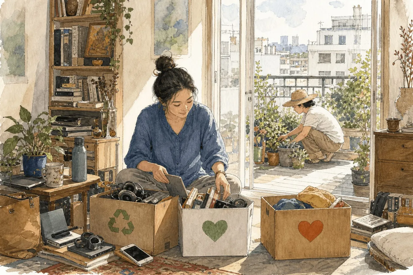 Illustration for Can We Be Happy With Less?