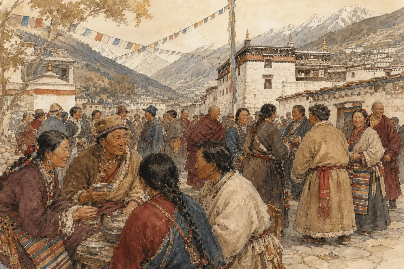 Illustration for Losar — Tibetan New Year